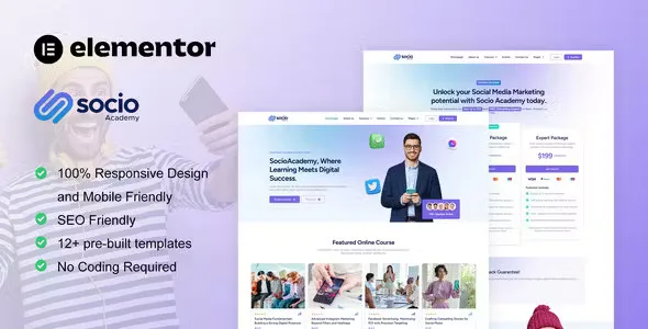 SocioAcademy Elementor Template Kit