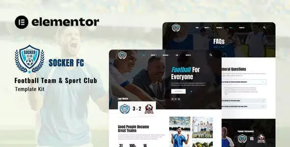 Socker Football Elementor Template Kit
