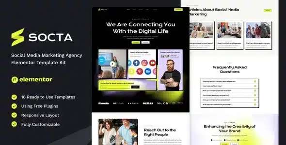 Socta Social Media Marketing Agency Elementor Kit