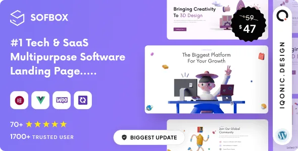 Sofbox – Tech & SaaS Multipurpose Software Landing Page
