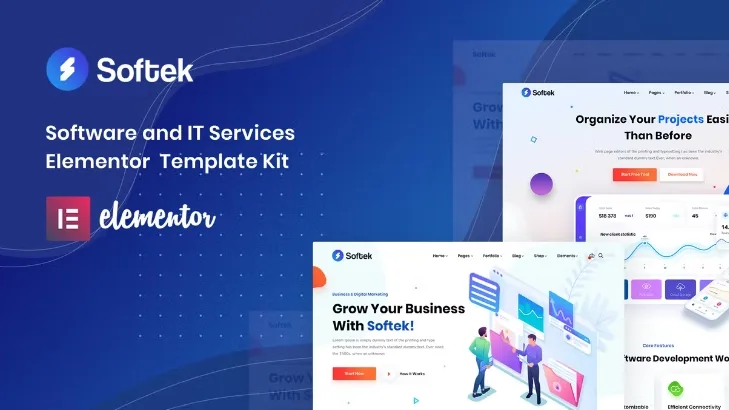 Softek – Software IT Solutions Elementor Template