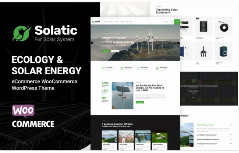 Solatic – Solar Energy, Wind and Power WooCommerce Theme