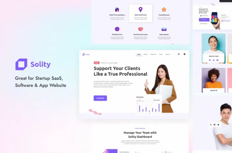 Solity – SaaS & Startup Elementor Template