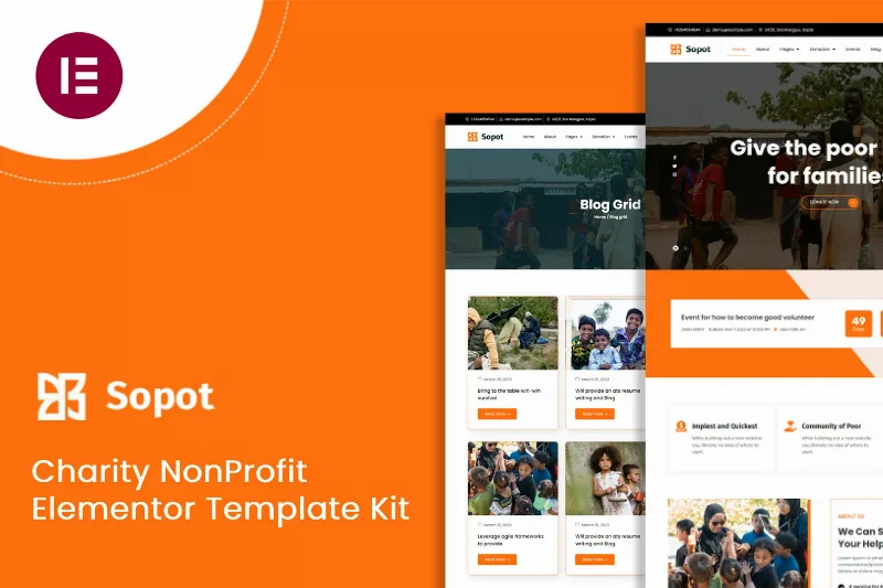 Sopot – Charity Elementor Pro Template