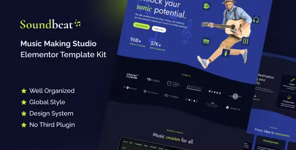 Soundbeat Music Making Studio Elementor Kit