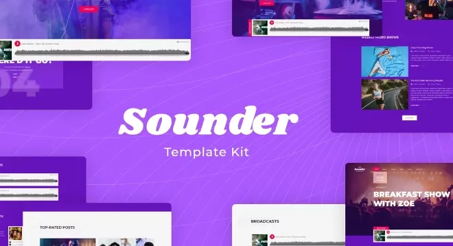 Sounder | Internet Radio & Streaming Elementor Template