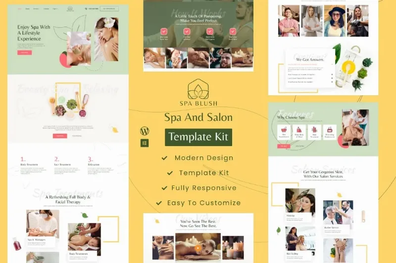 Spa Blush – Beauty Massage & Wellness Elementor Template