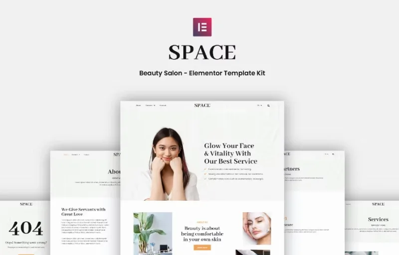 Space – Beauty Salon Elementor Template