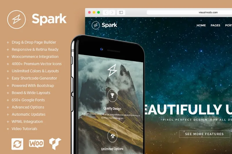 Spark – Drag & Drop WordPress Theme