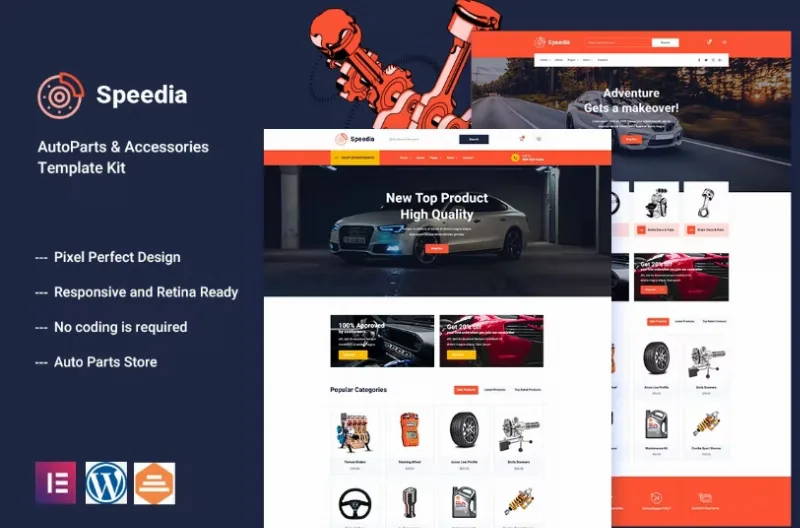 Speedia – AutoParts & Accessories Elementor Template