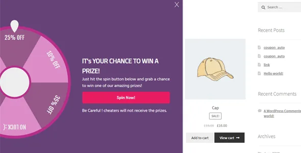 Spin Wheel For WooCommerce