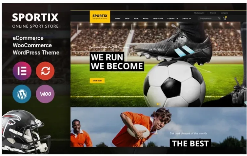 Sportix – Sports Store Woocommerce Theme