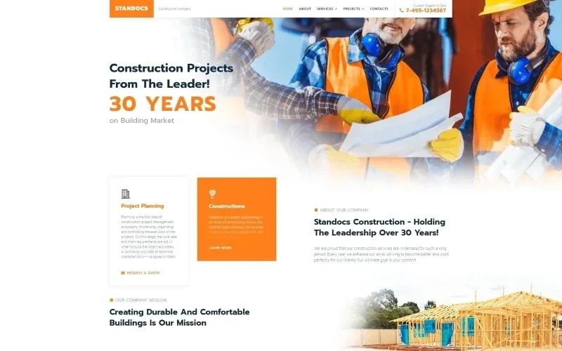 Standocs – Construction Company WordPress Elementor Theme WordPress Theme