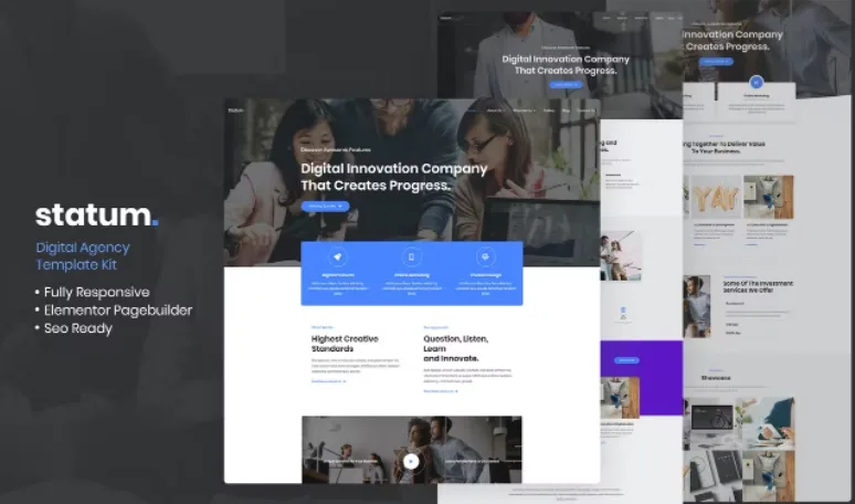 Statum – Business & Agency Elementor Template