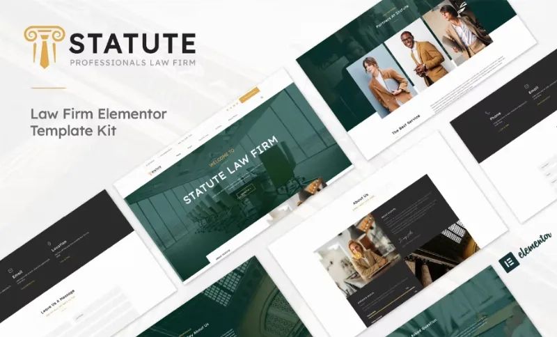 Statute – Law Firm & Attorney Elementor Template
