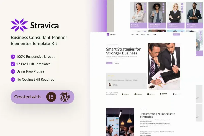 Stravica - Business Consultant Elementor Template Kit