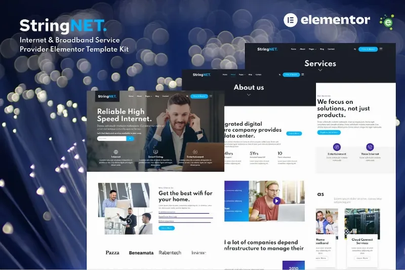 StringNET – Internet & Broadband Service Provider Elementor Template