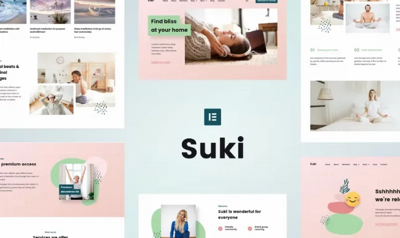Suki – Meditation Channel Elementor Template