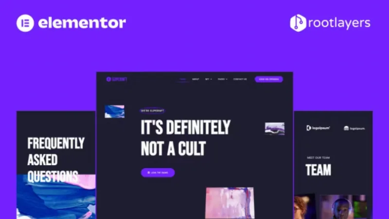 SuperNFT – NFT Portfolio Elementor Pro Full Site Template