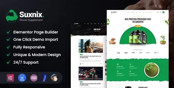 Suxnix – Health Supplement WordPress Theme