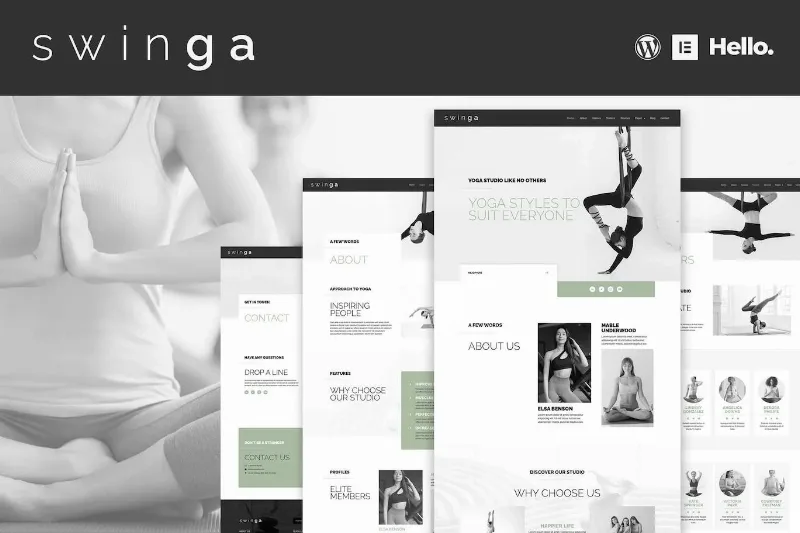 Swinga – Yoga Health Coach Fitness Studio Elementor Template
