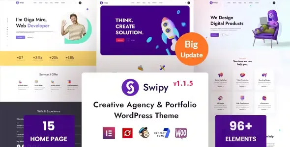 Swipy Creative Agency WordPress Theme