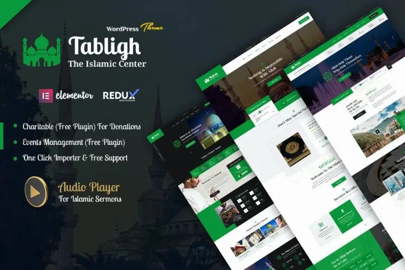 Tabligh – Islamic Institute & Mosque WordPress Theme + RTL