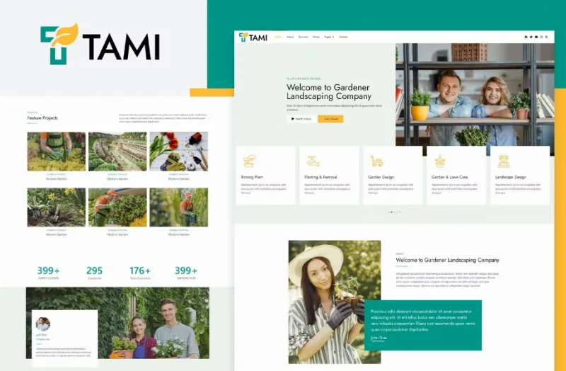 Tami – Landscape & Gardening Elementor Template