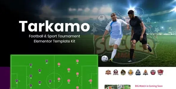 Tarkamo Football Tournament Elementor Template Kit