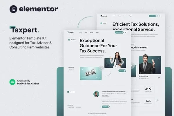 Taxpert – Tax Advisor & Consulting Elementor Template