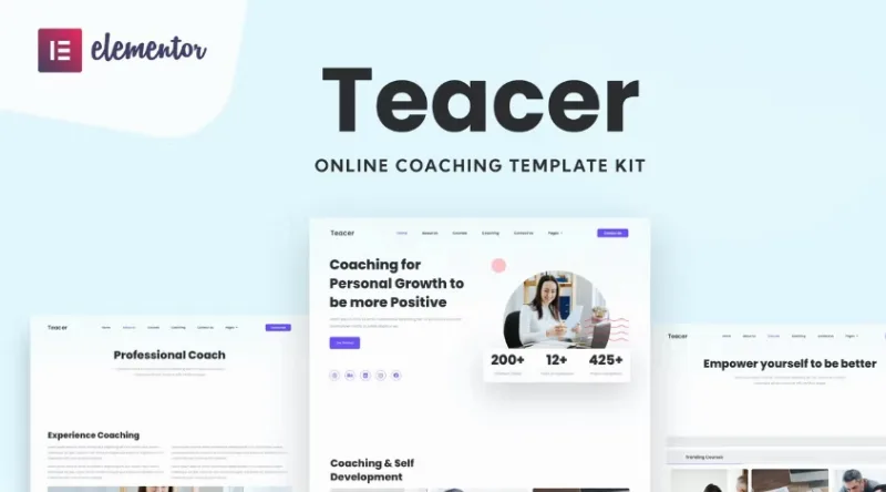 Teacer – Online Coaching Elementor Template
