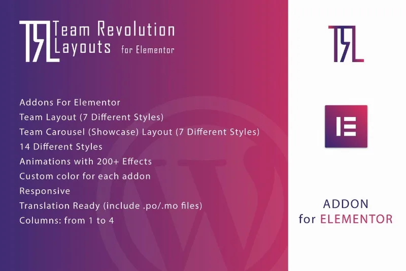 Team Revolution Layouts for Elementor