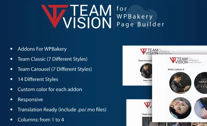 Teamvision - Team Addons for WPBakery Page Builder