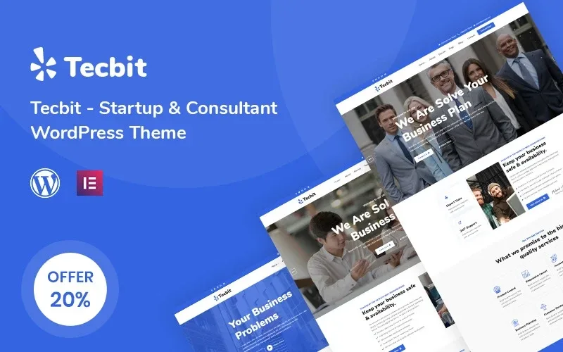 Tecbit – Responsive Startup and Consultant WordPress Theme