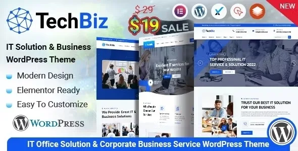 Techbiz – IT Solution & Business Consulting Service WordPress Theme