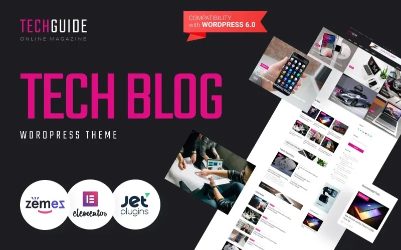 Techguide – Tech Blog WordPress Elementor Theme WordPress Theme