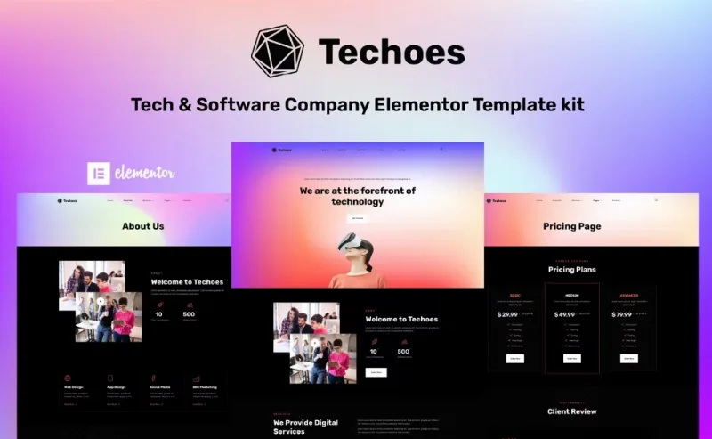Techoes – Tech & Software Company Elementor Template