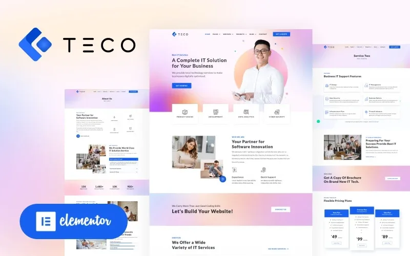 TECO – IT Solutions & Services Business Elementor WordPress Theme