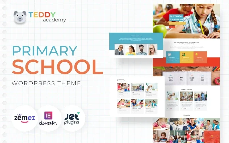 Teddy Academy – Primary School WordPress Elementor Theme WordPress Theme