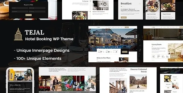 Tejal – Resort, Hotel Booking WordPress Theme