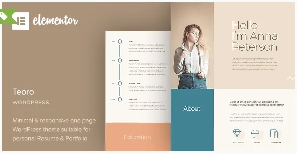 Teoro – CV Resume WordPress Theme