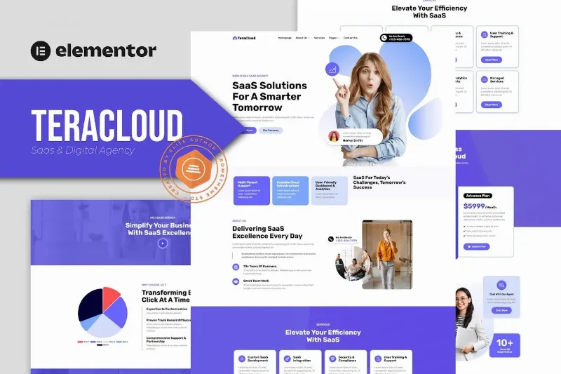 Teracloud – Saas & Digital Agency Elementor Template