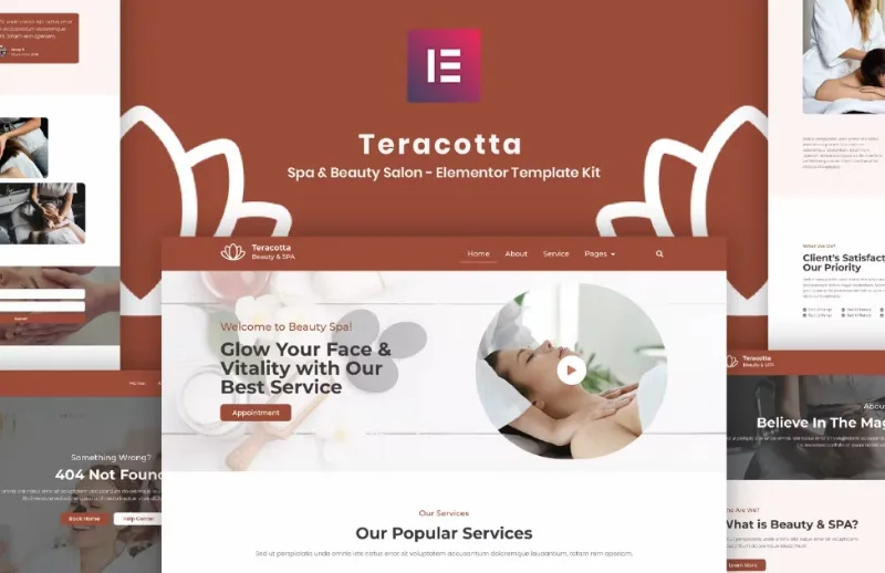 Teracotta – Spa & Beauty Salon – Elementor Template