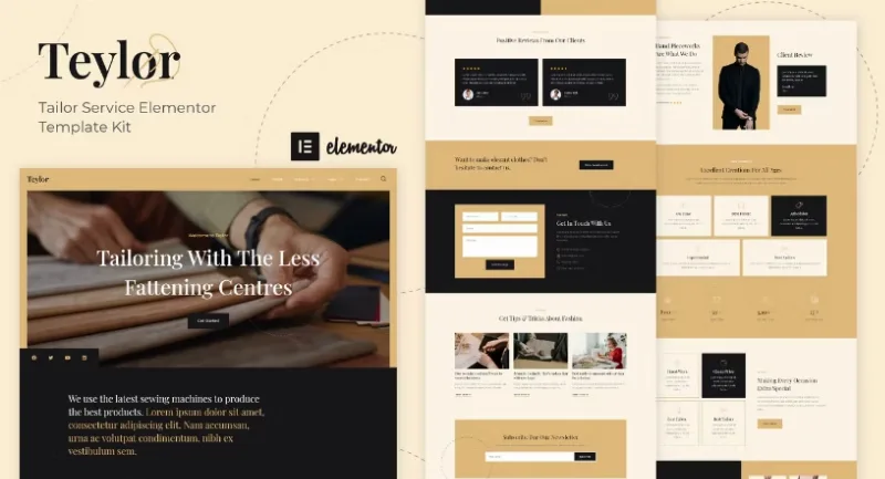 Teylor – Tailor Service Elementor Template
