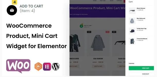 TF Woo Product Mini Cart Addon For Elementor