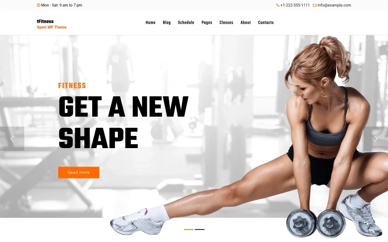 tFitness – Fitness and Sport WordPress Theme