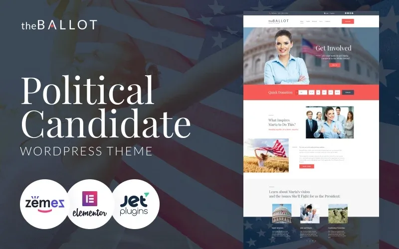 The Ballot – Political Candidate WordPress Theme