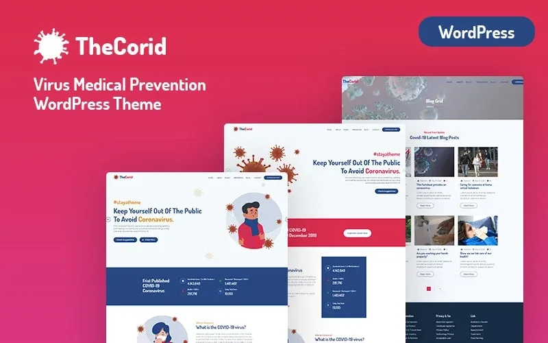 Thecorid – Corona Virus(Covid-19) Medical Prevention WordPress Theme