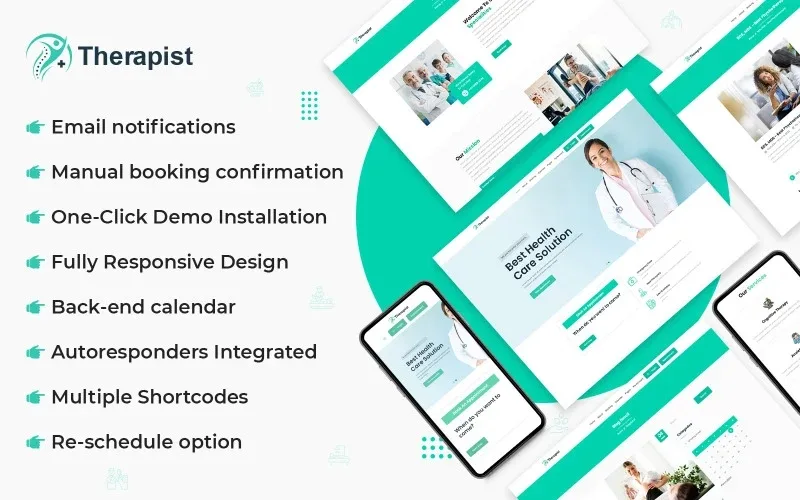 Therapist – Doctor Appointment Booking WordPress Theme