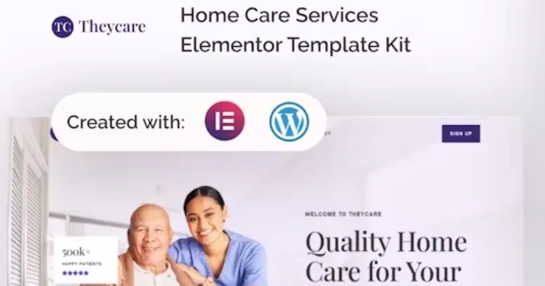 Theycare – Home Care Services Elementor Template